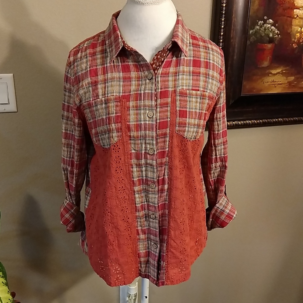 Miss me button up shirt size small